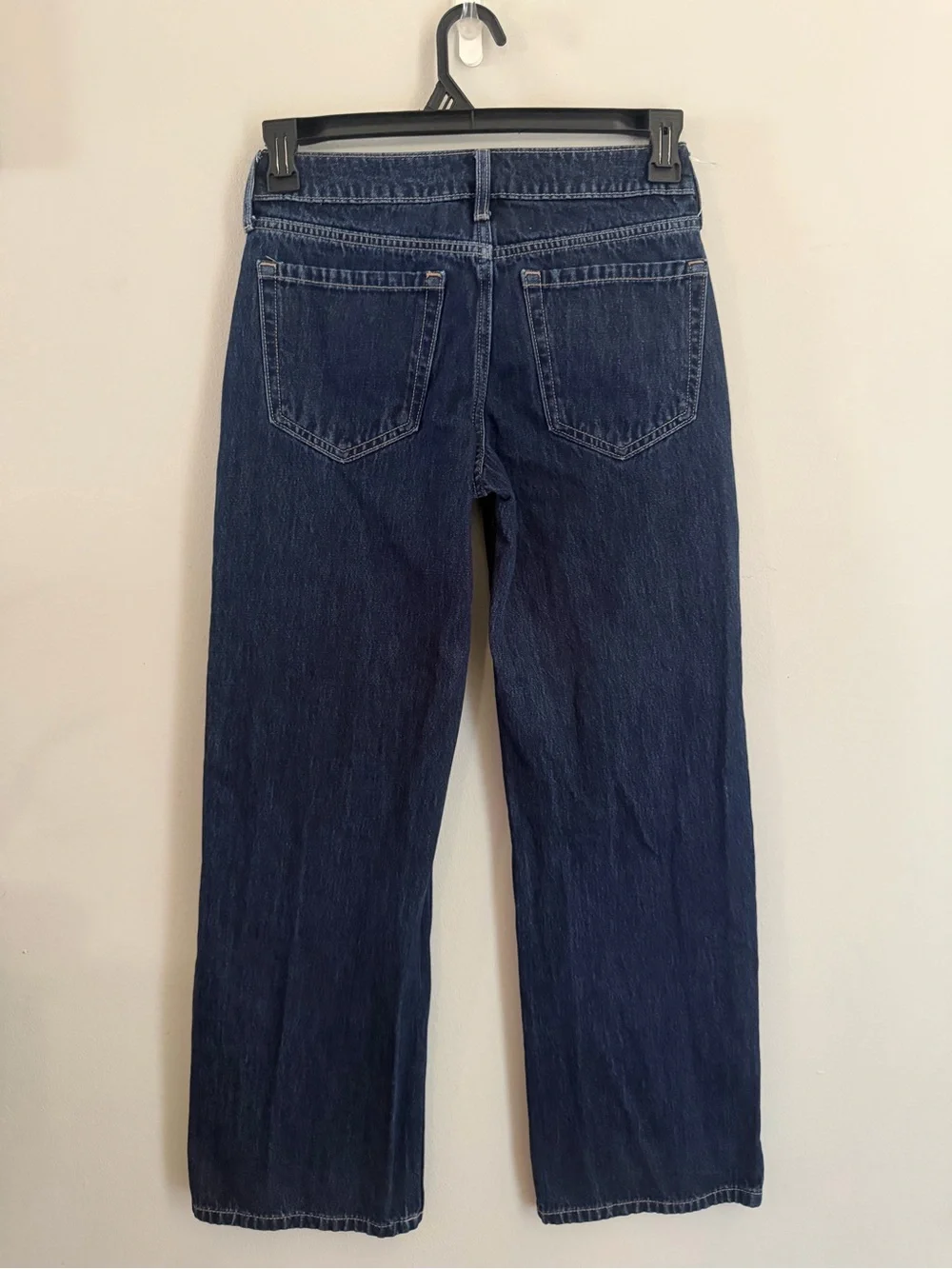Hollister Low Rise Baggy Jeans Dark Blue Size 00R W24 - Picture 5 of 11